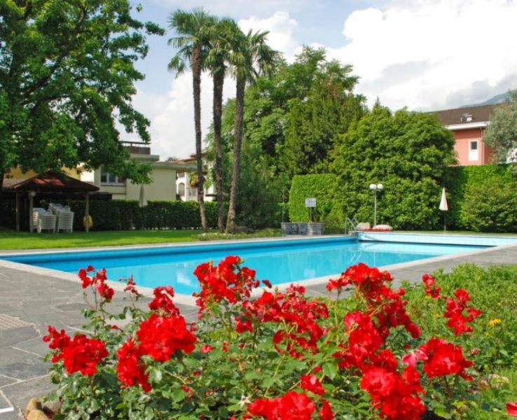 Ferienwohnung mit Garten und Pool in Ascona Exterior foto