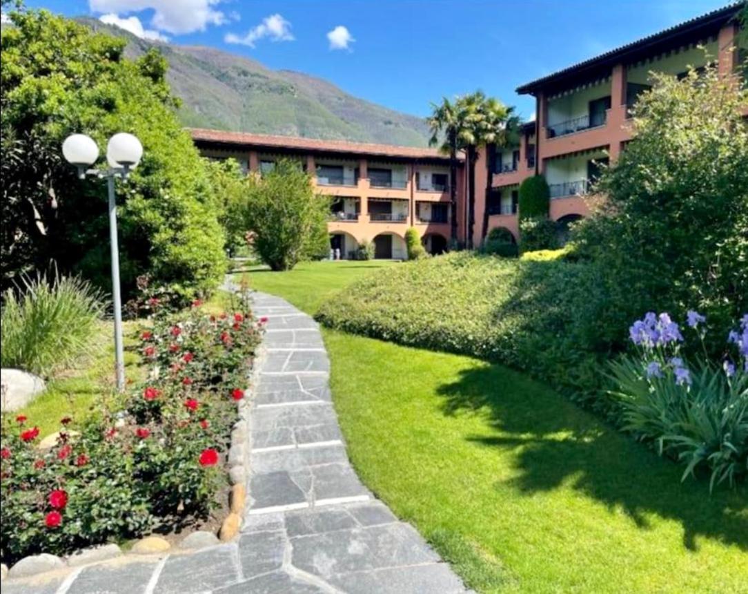 Ferienwohnung mit Garten und Pool in Ascona Exterior foto